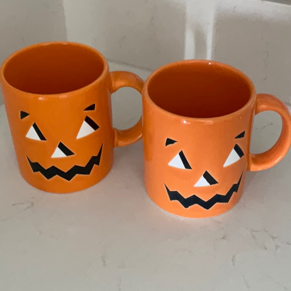 Waechtersbach Jack O Lantern Pumpkin Mugs (2]